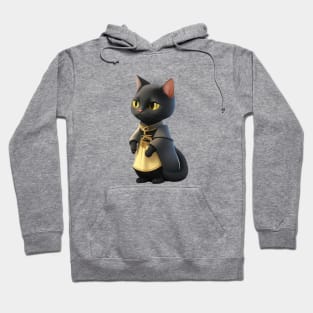 black cat geometric Hoodie